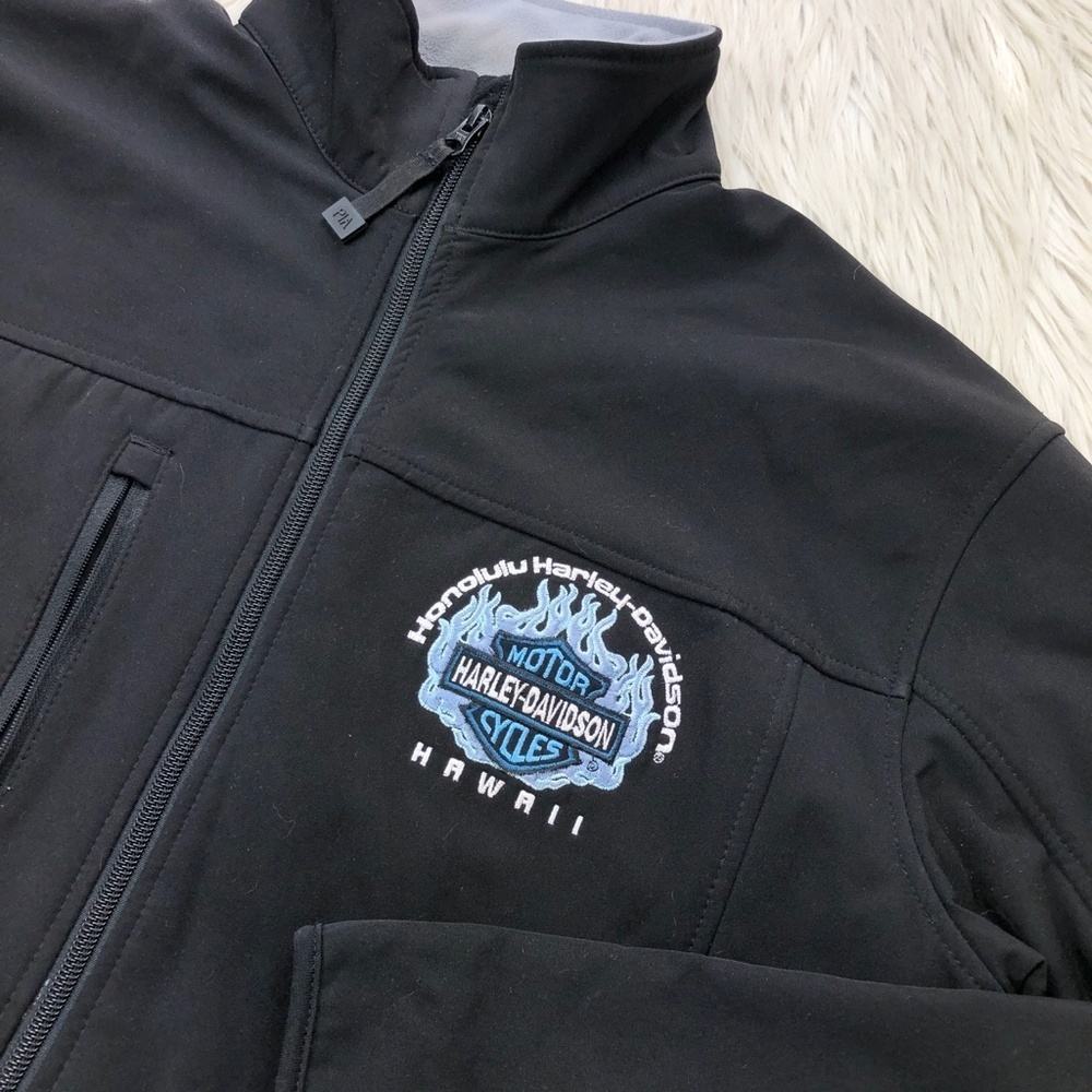 Harley-Davidson Honolulu Hawaii Embroidered Zip Front Soft-Shell Jacket